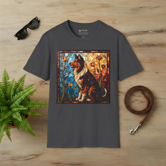 Stained Glass Collie T-Shirt