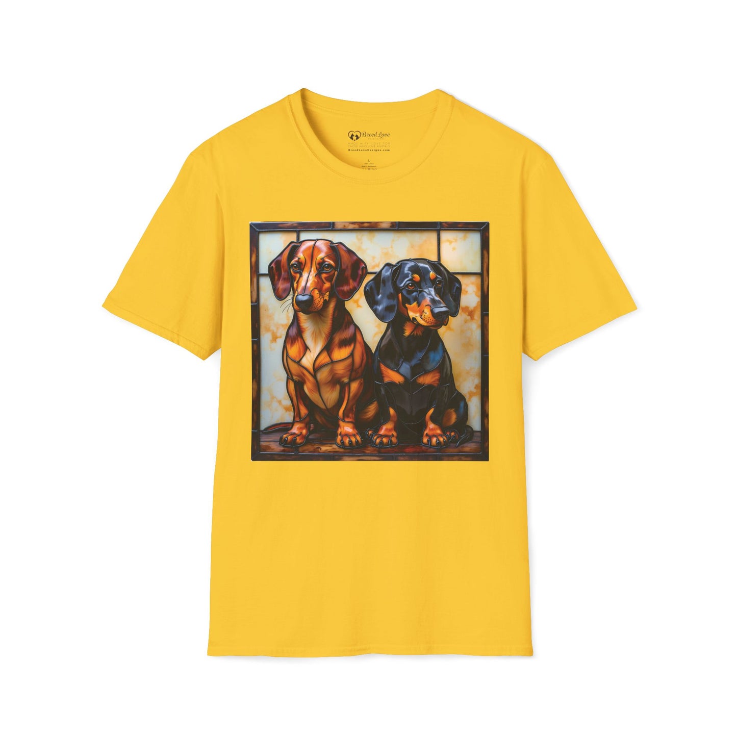 Stained Glass Dachshunds T-Shirt