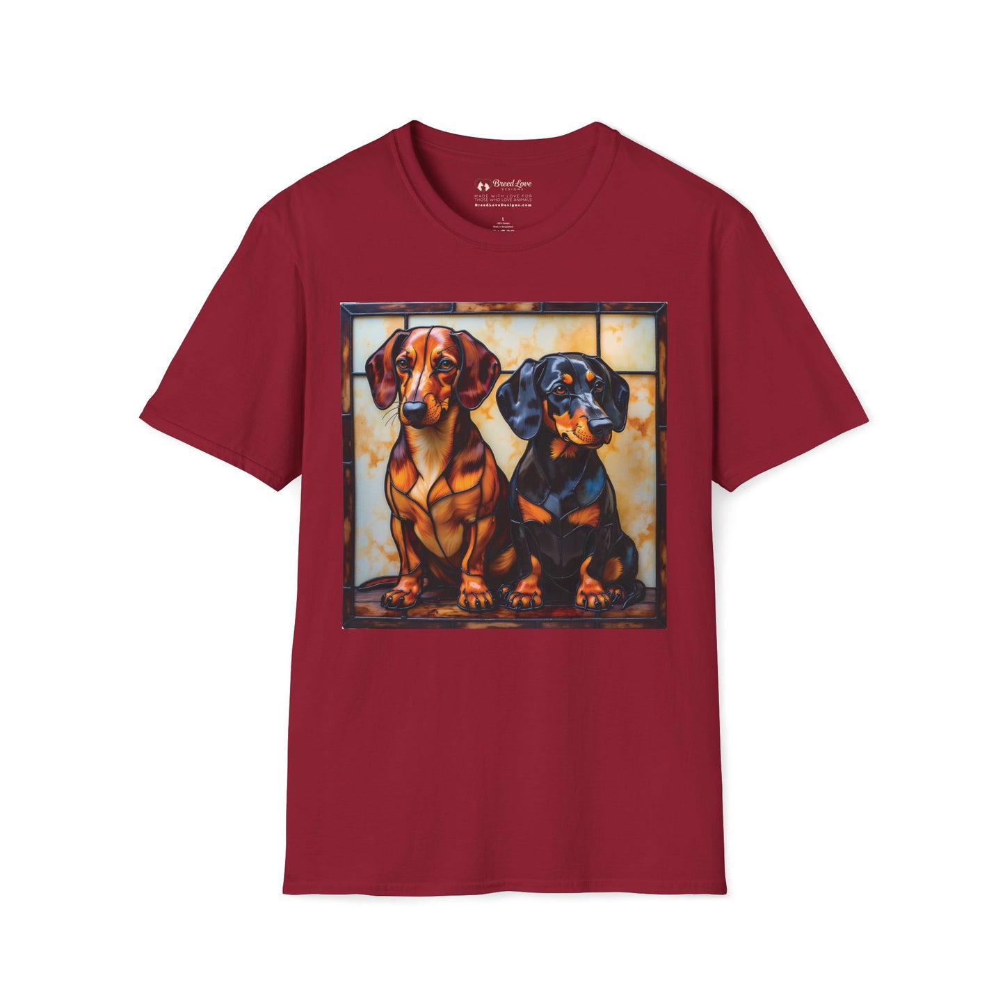 Stained Glass Dachshunds T-Shirt