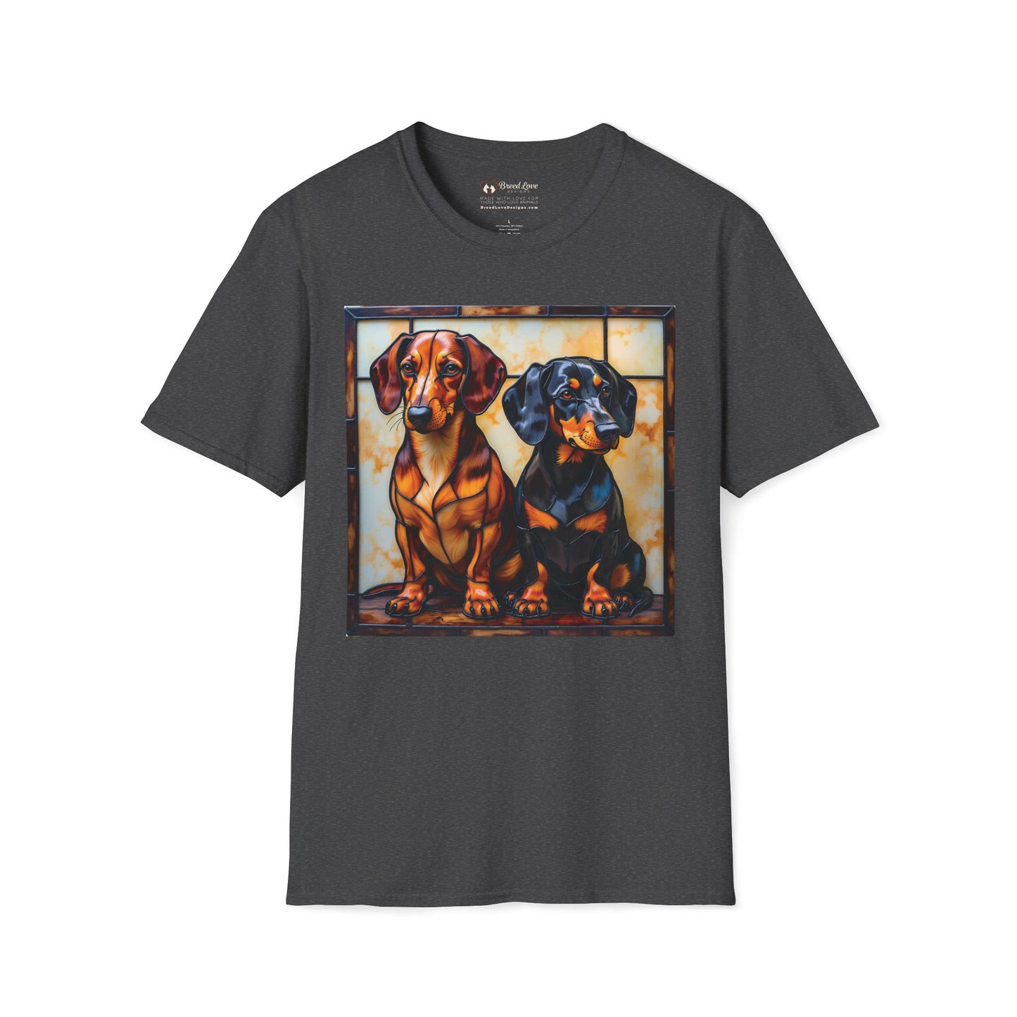 Stained Glass Dachshunds T-Shirt