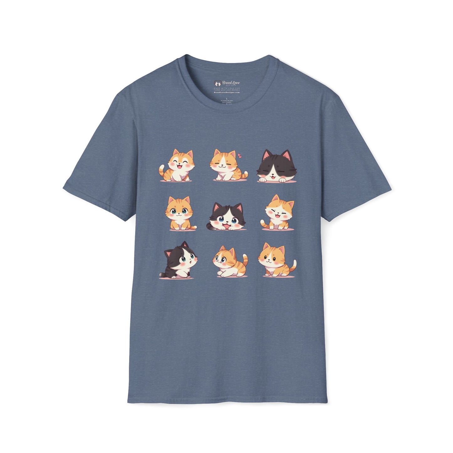 Cute Kitten Grid T-Shirt