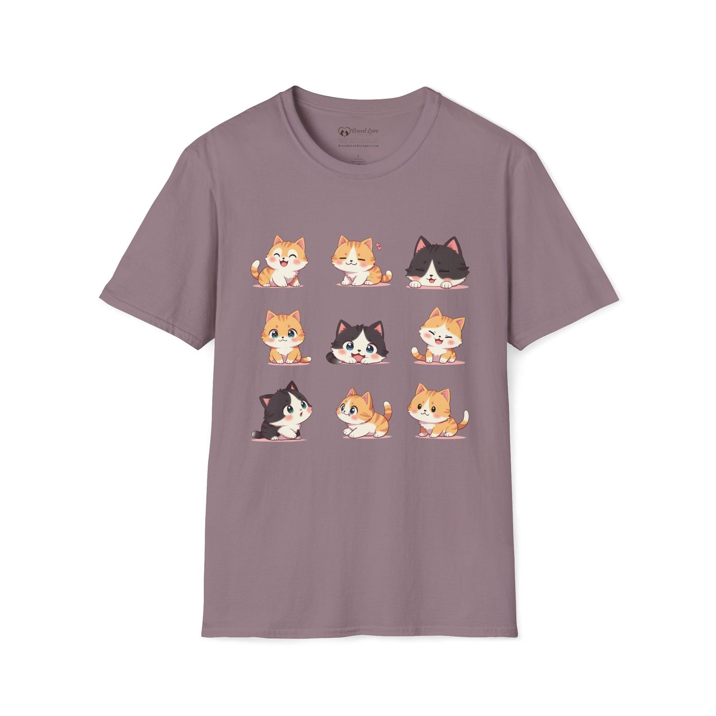 Cute Kitten Grid T-Shirt