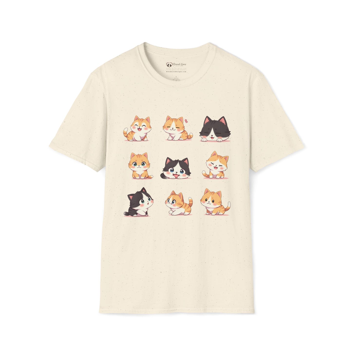 Cute Kitten Grid T-Shirt
