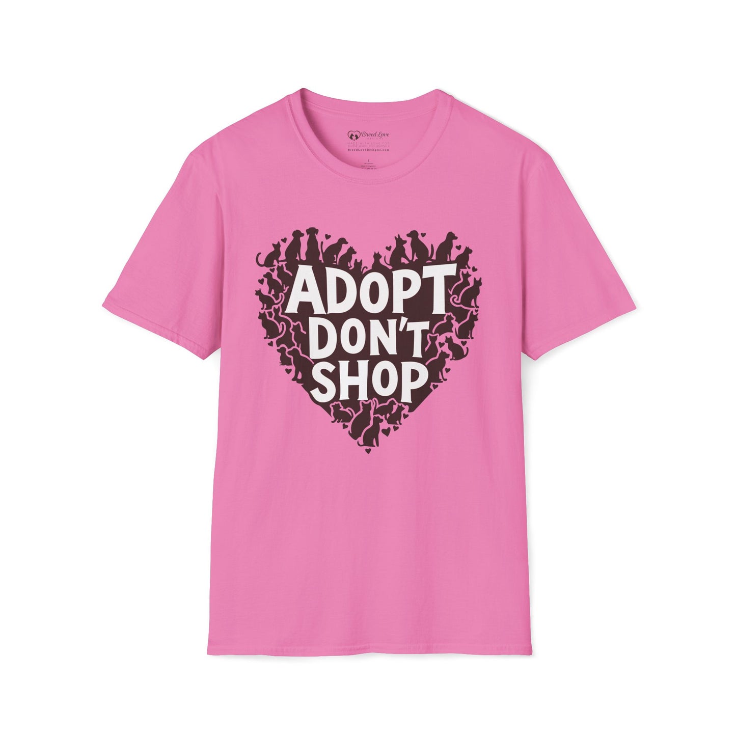 Adopt Don't Shop Dogs and Cats Heart T-Shirt