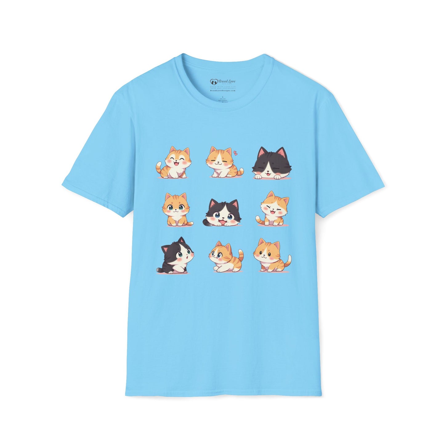 Cute Kitten Grid T-Shirt