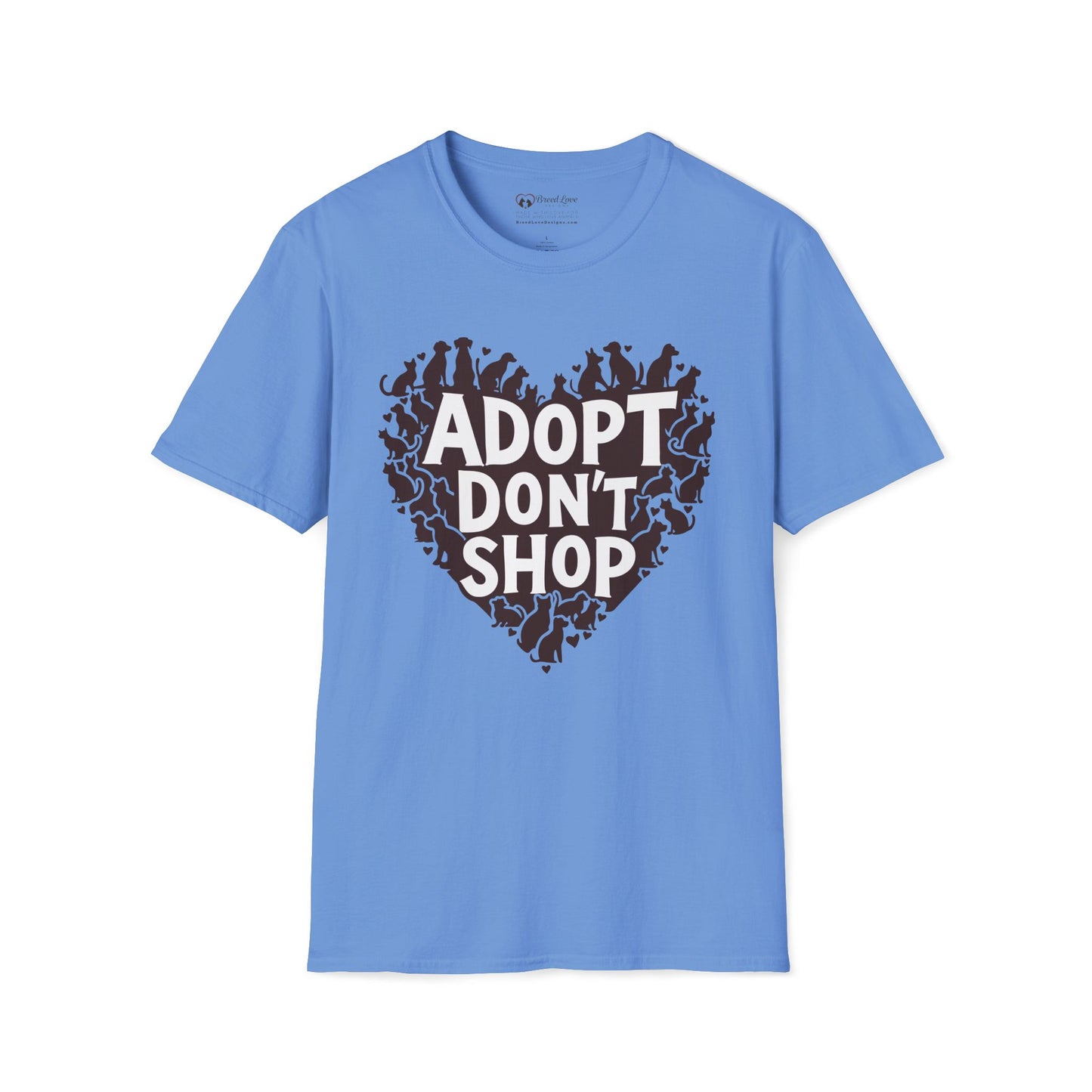 Adopt Don't Shop Dogs and Cats Heart T-Shirt