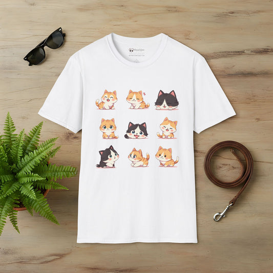 Cute Kitten Grid T-Shirt