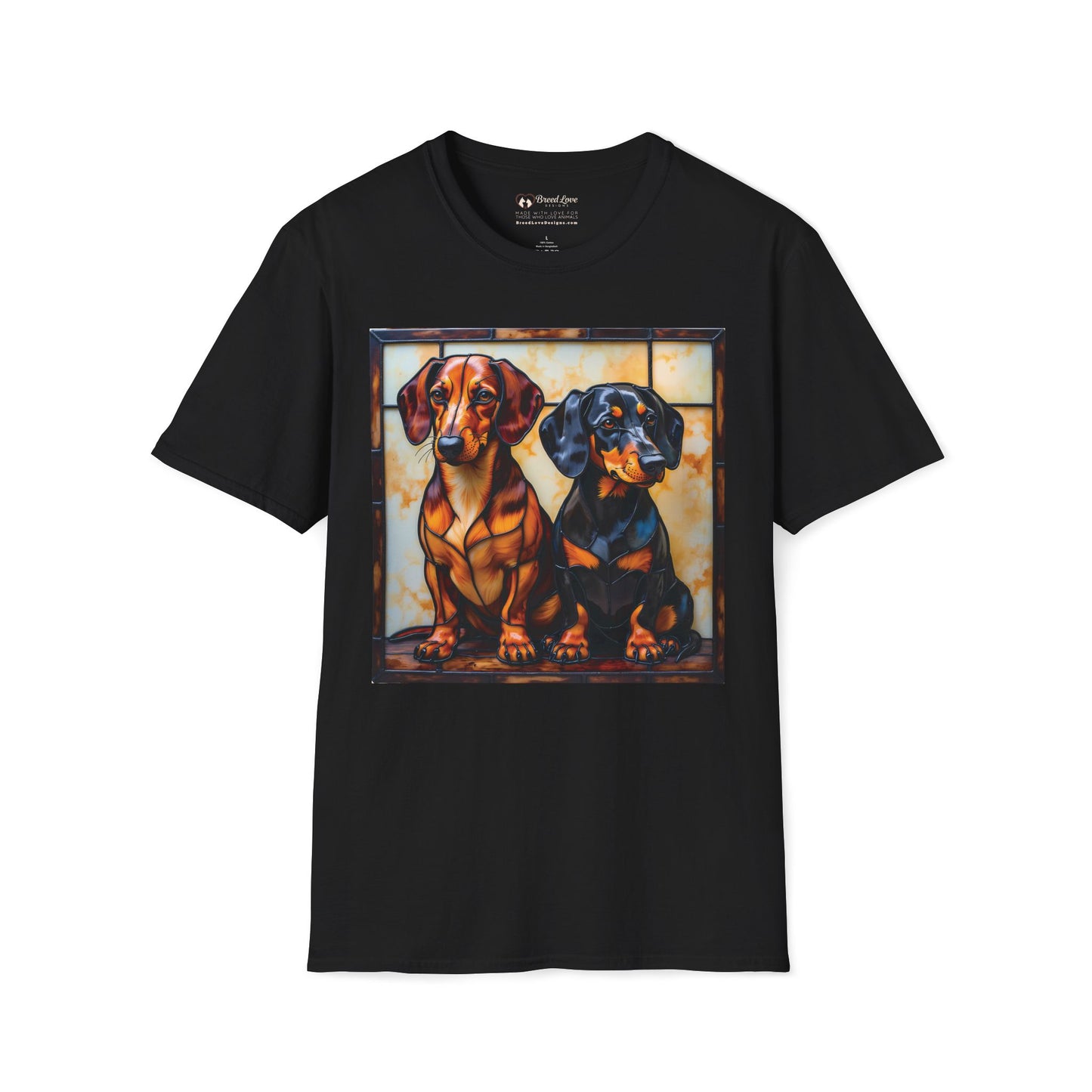 Stained Glass Dachshunds T-Shirt