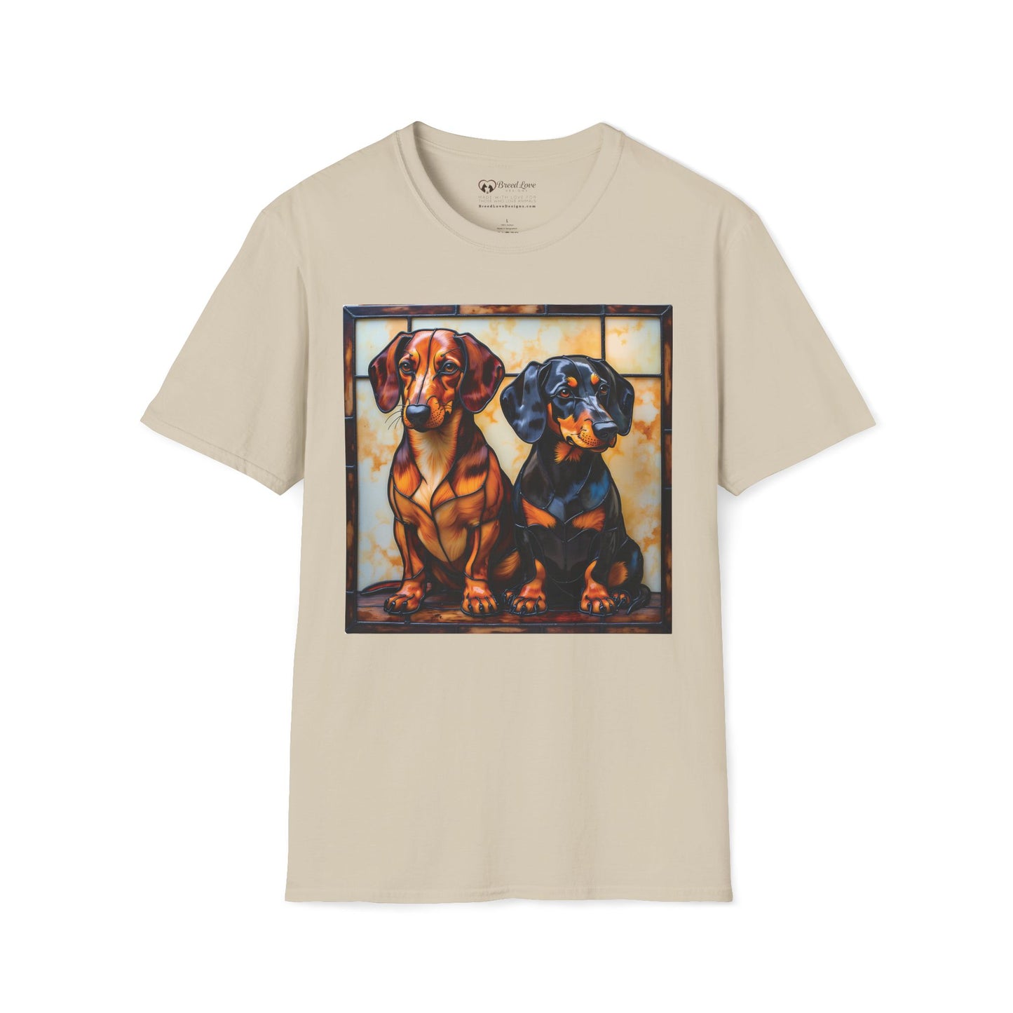 Stained Glass Dachshunds T-Shirt
