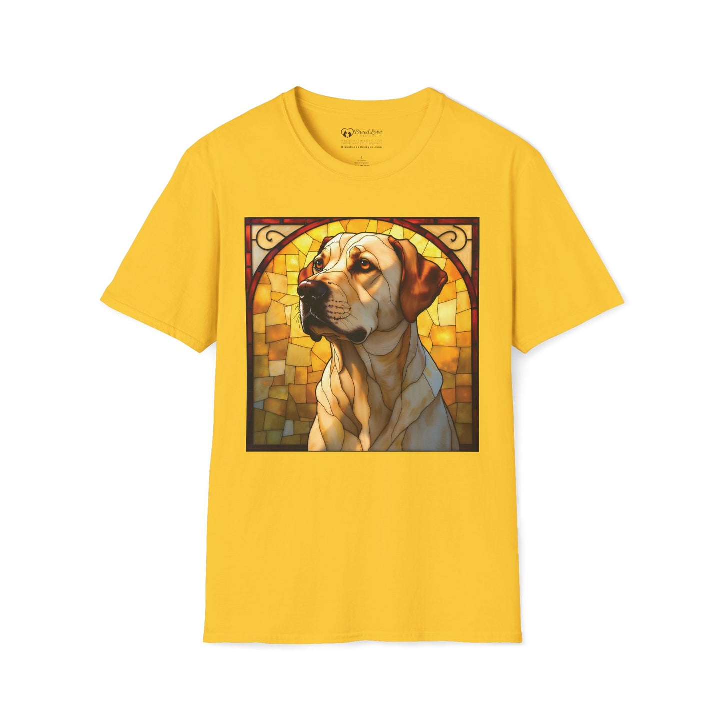 Stained Glass Yellow Lab T-Shirt