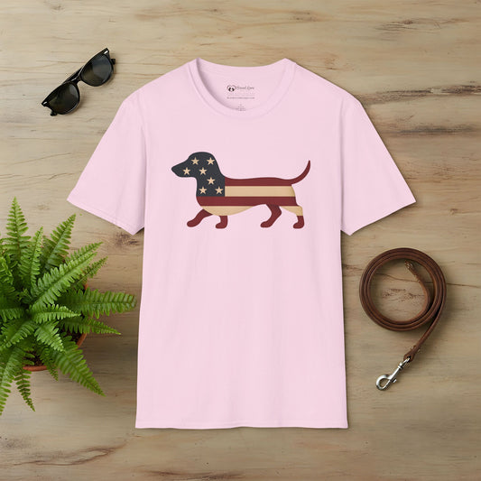 American Flag Dachshund T-Shirt