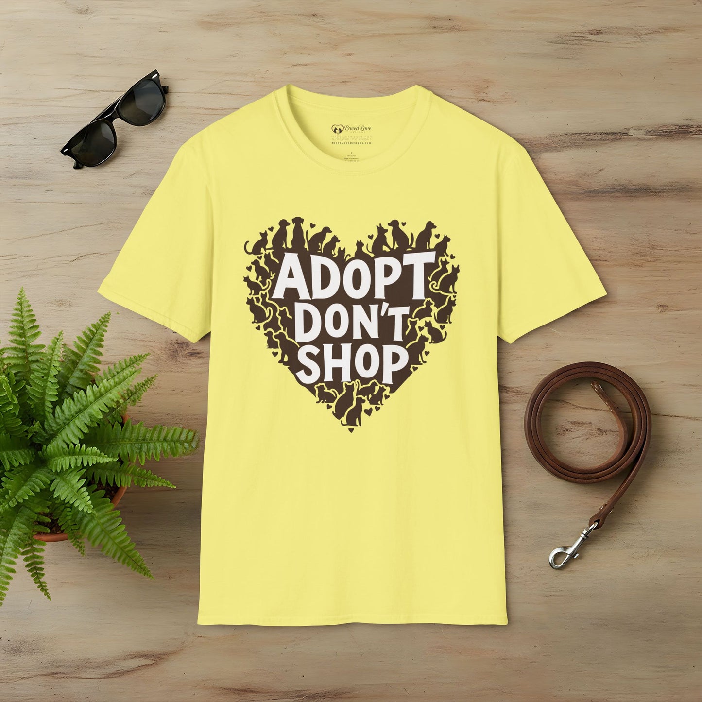 Adopt Don't Shop Dogs and Cats Heart T-Shirt