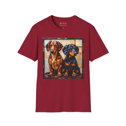 Stained Glass Dachshunds T-Shirt