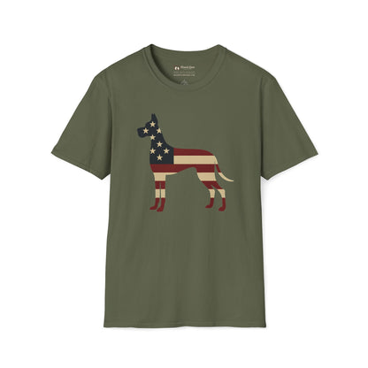 American Flag Great Dane T-Shirt