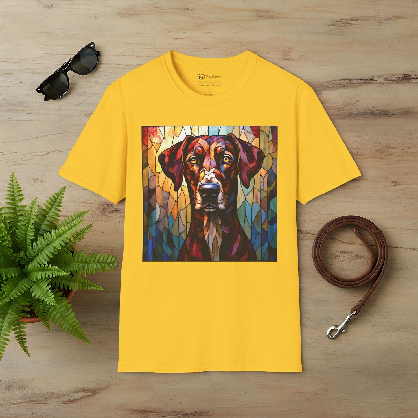 Stained Glass Great Dane T-Shirt