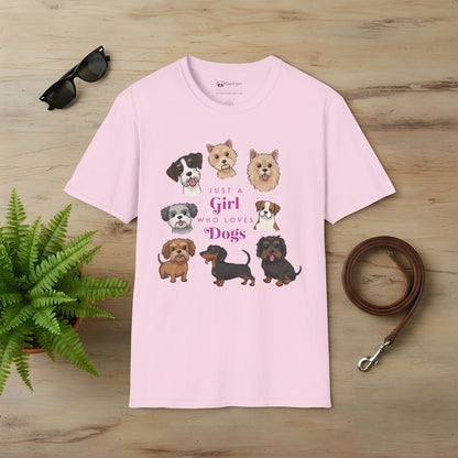 Just a Girl Who Loves Dogs T-Shirt