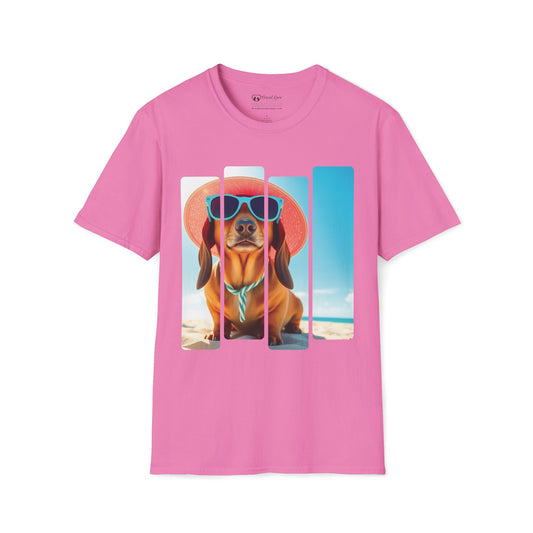 Dachshund at the Beach Panel T-Shirt