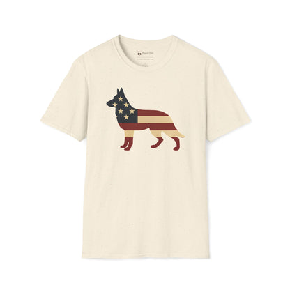 American Flag German Shepherd T-Shirt