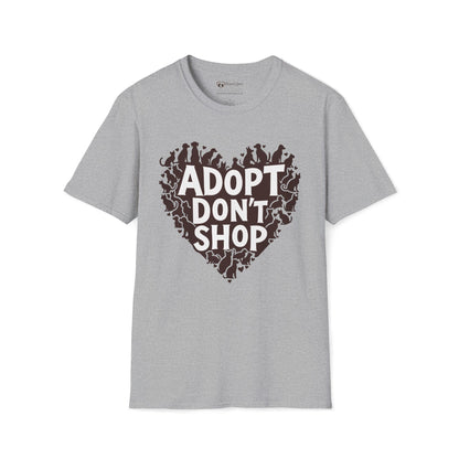 Adopt Don't Shop Dogs and Cats Heart T-Shirt