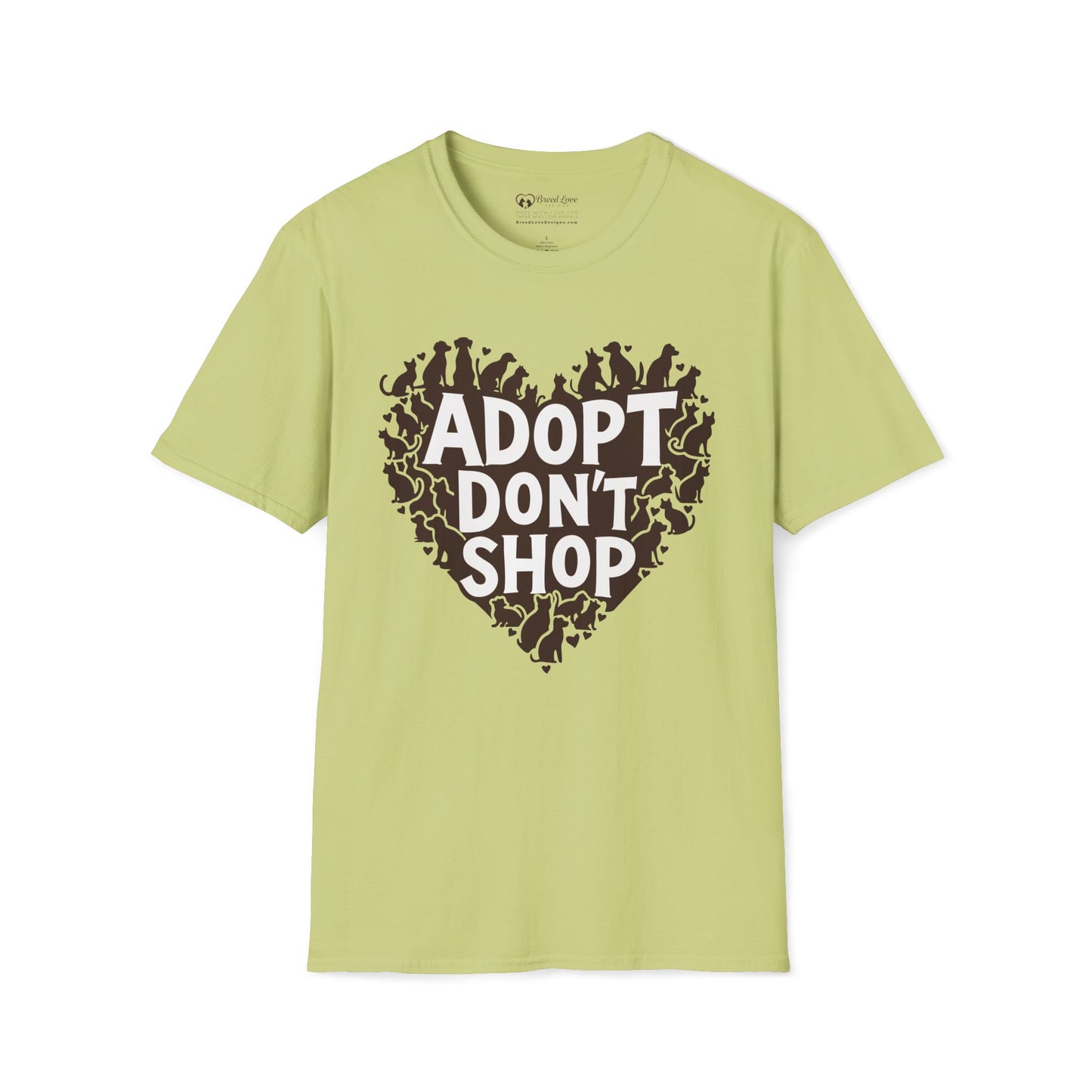 Adopt Don't Shop Dogs and Cats Heart T-Shirt