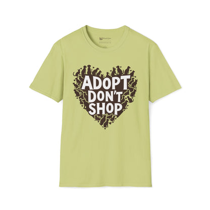 Adopt Don't Shop Dogs and Cats Heart T-Shirt