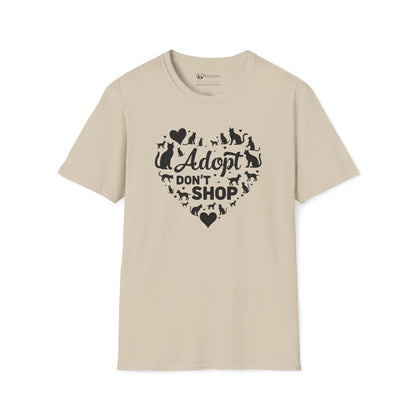 Adopt Don't Shop Cat Heart T-Shirt