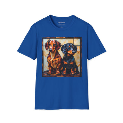 Stained Glass Dachshunds T-Shirt
