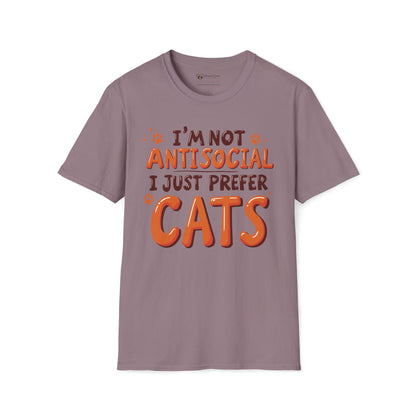 I'm Not Antisocial I Just Prefer Cats T-Shirt
