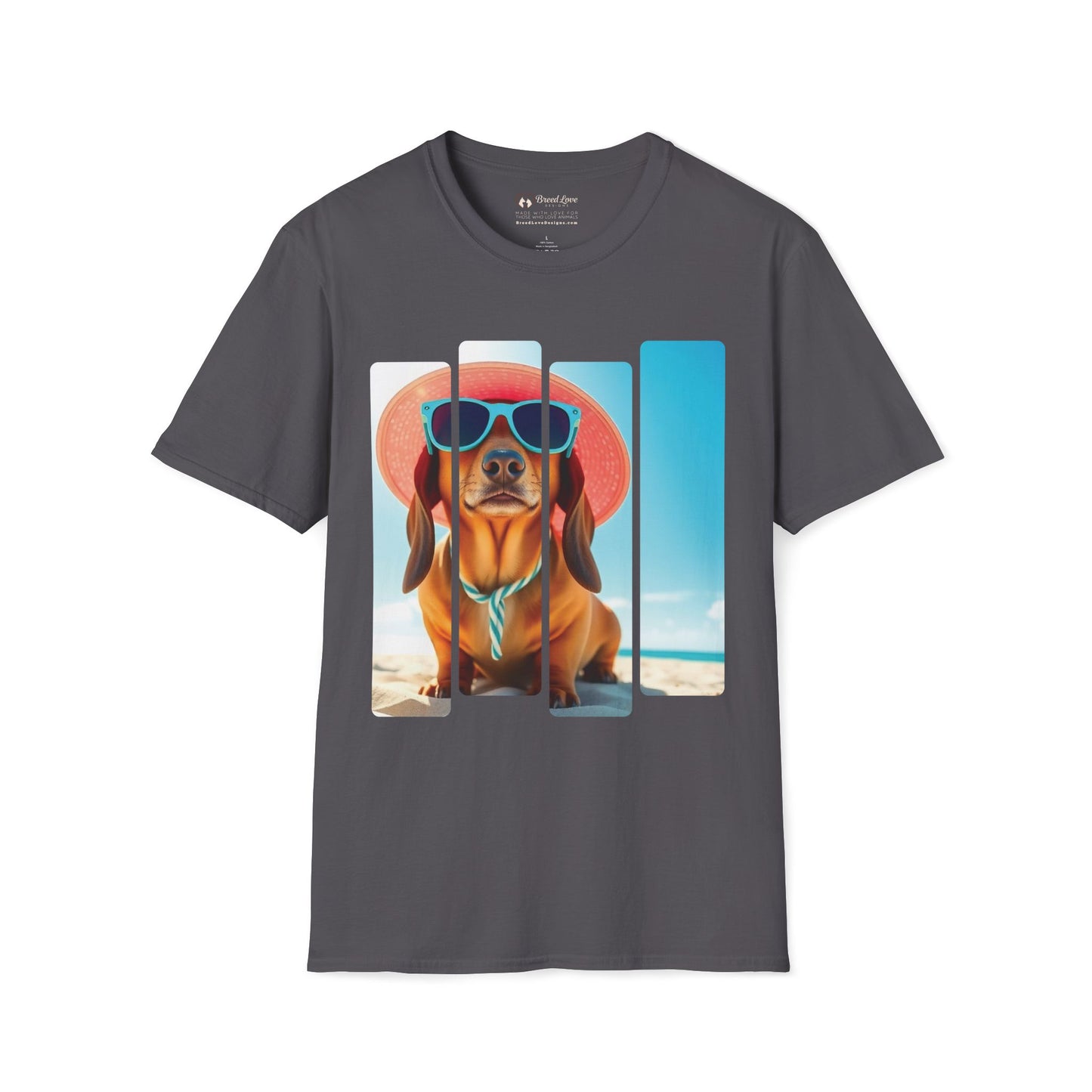 Dachshund at the Beach Panel T-Shirt