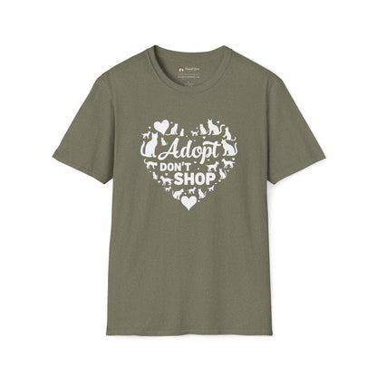 Adopt Don't Shop Cat Heart T-Shirt