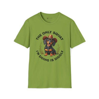 The Only Squat I'm Doing is Diddly Dachshund T-Shirt
