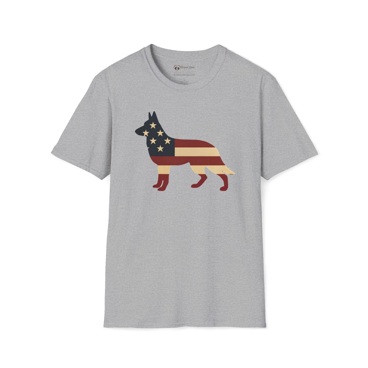 American Flag German Shepherd T-Shirt