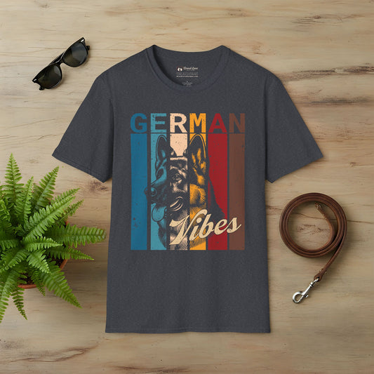 Retro German Shepherd Vibes T-Shirt