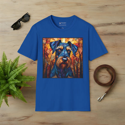 Stained Glass Schnauzer T-Shirt