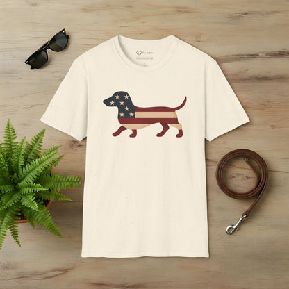 American Flag Dachshund T-Shirt
