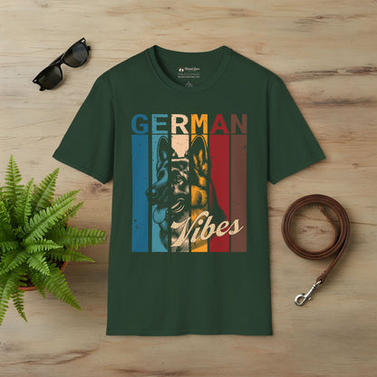 Retro German Shepherd Vibes T-Shirt