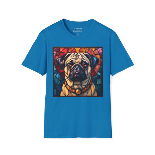 Stained Glass Pug T-Shirt