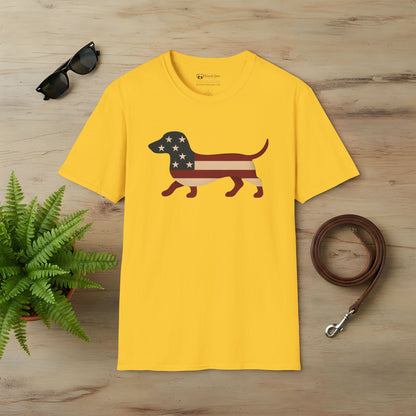 American Flag Dachshund T-Shirt