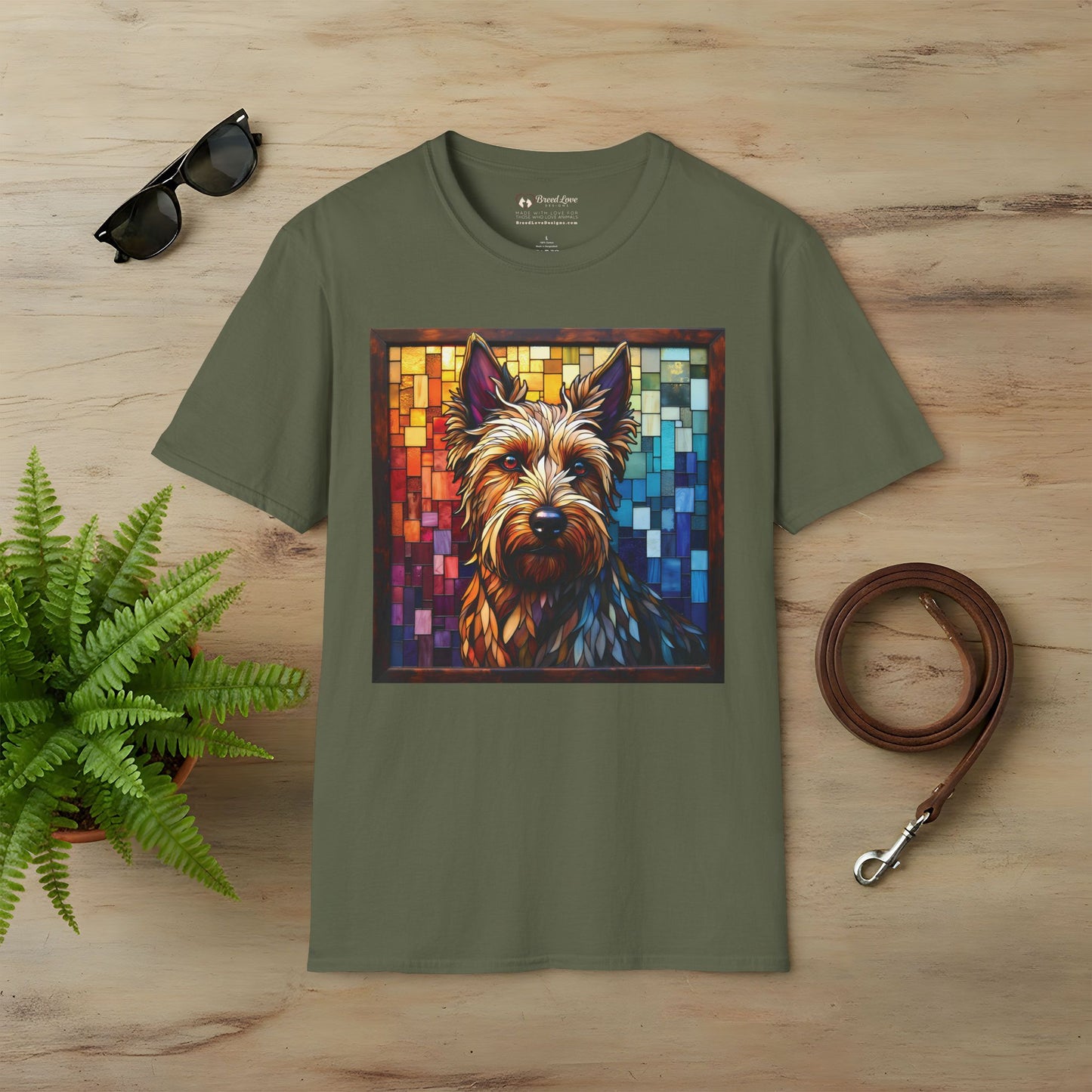 Stained Glass Terrier T-Shirt