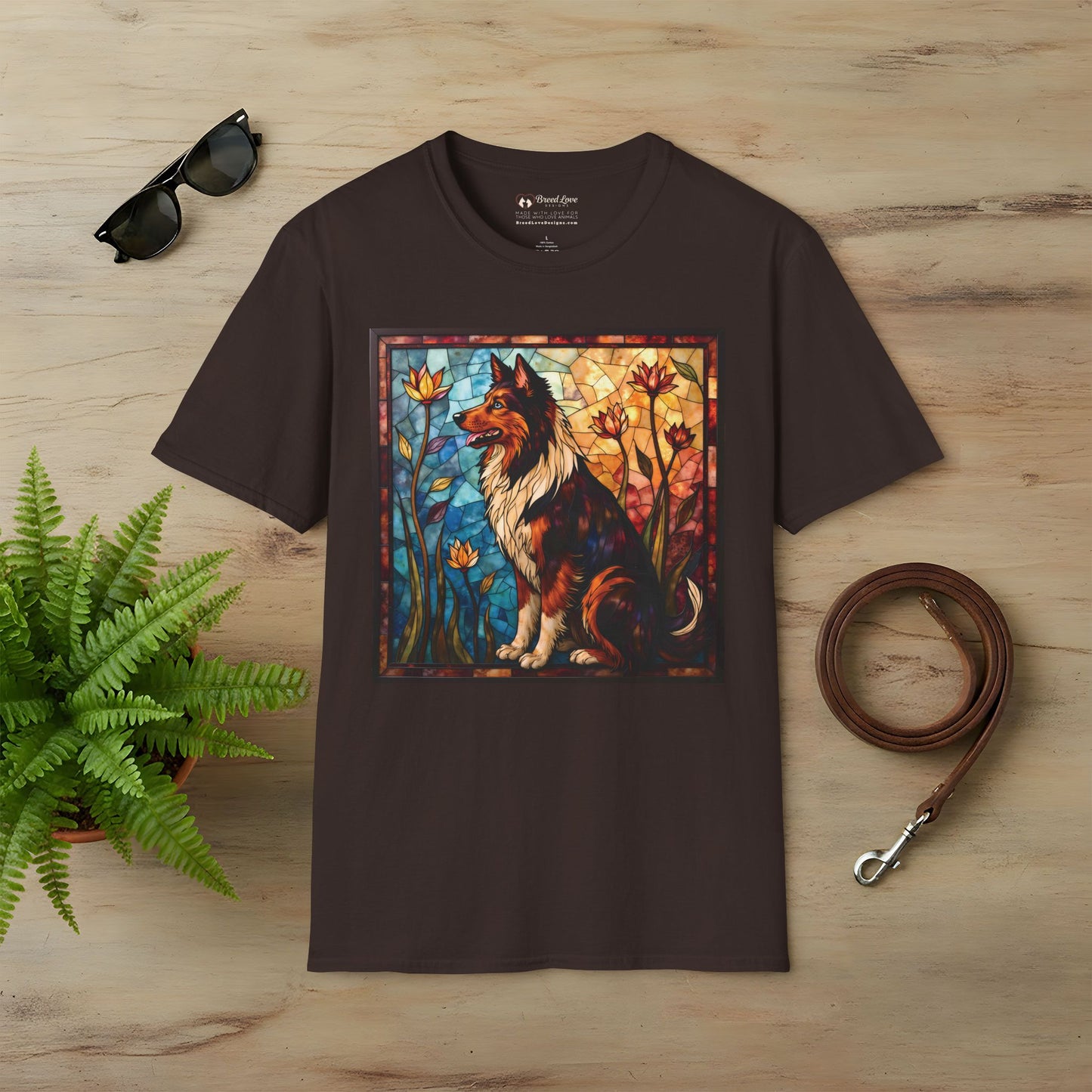 Stained Glass Collie T-Shirt