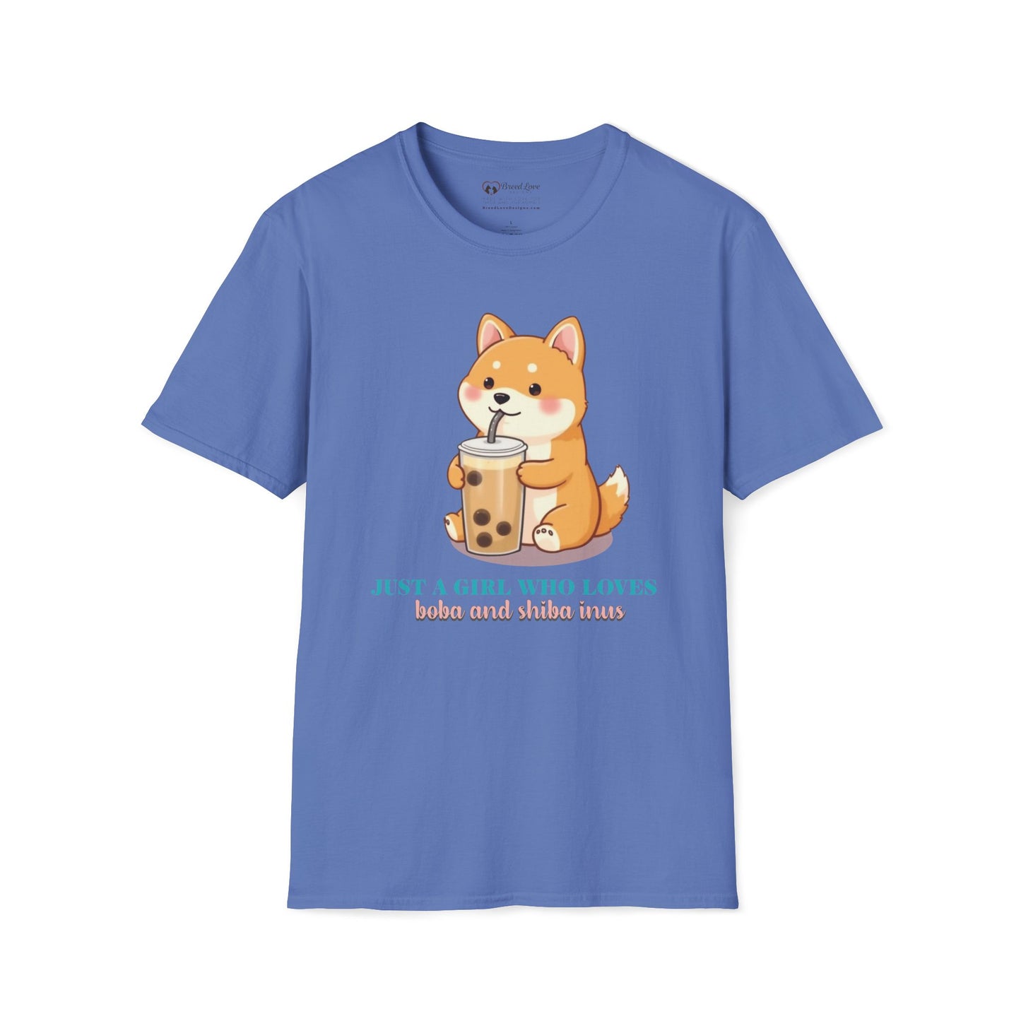 Just a Girl Who Loves Boba and Shiba Inus T-Shirt