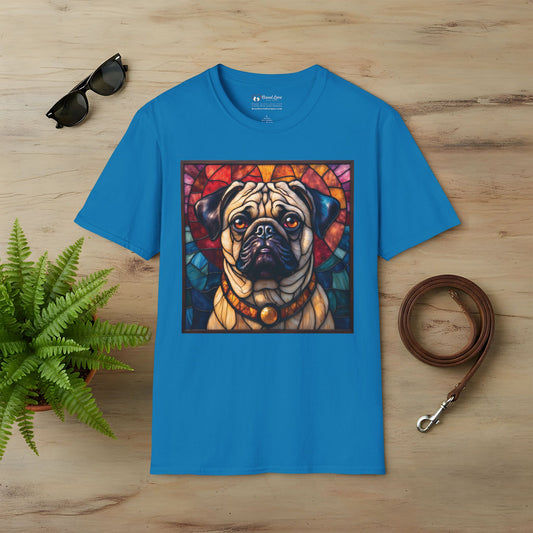 Stained Glass Pug T-Shirt