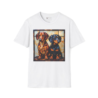 Stained Glass Dachshunds T-Shirt