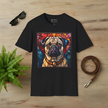 Stained Glass Pug T-Shirt