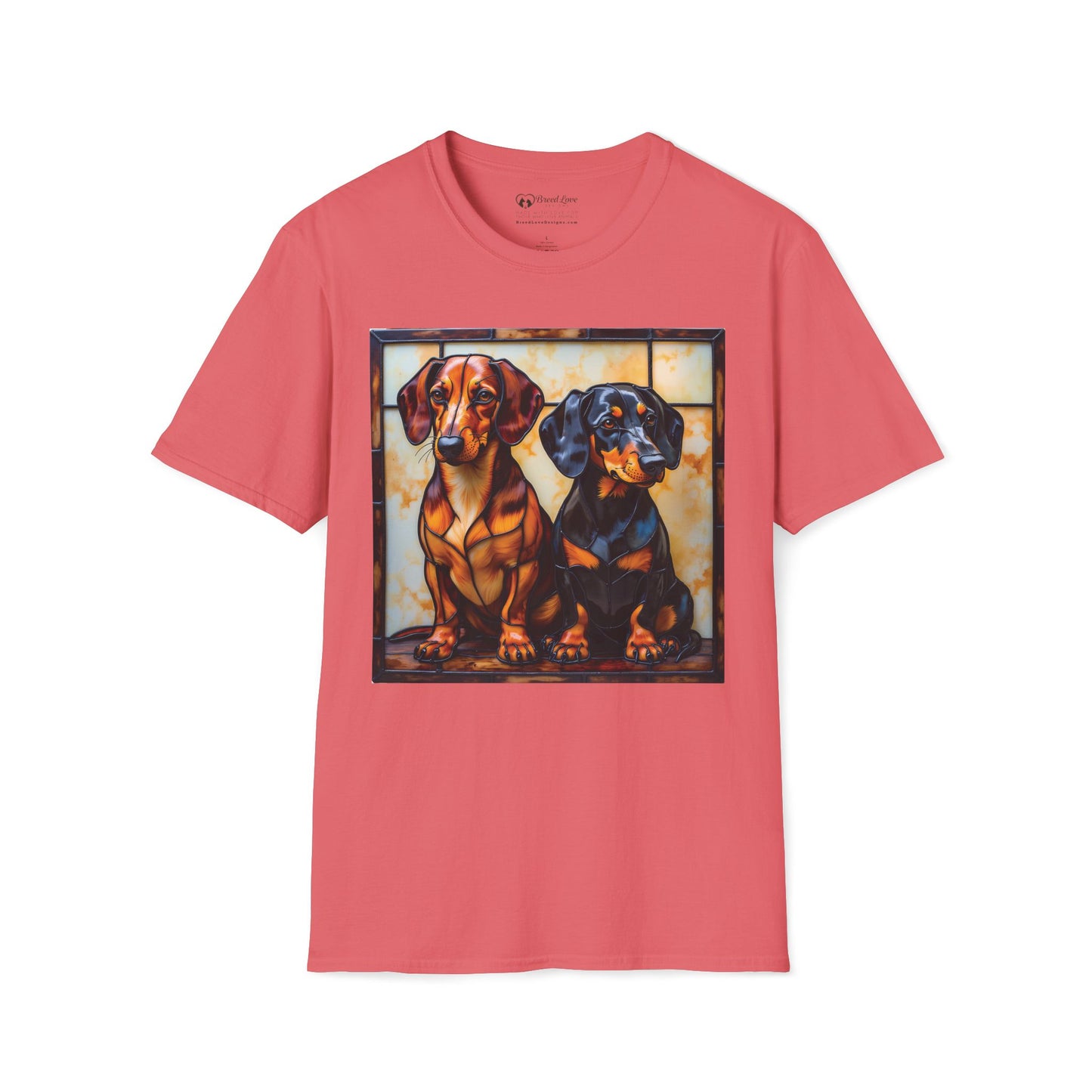 Stained Glass Dachshunds T-Shirt