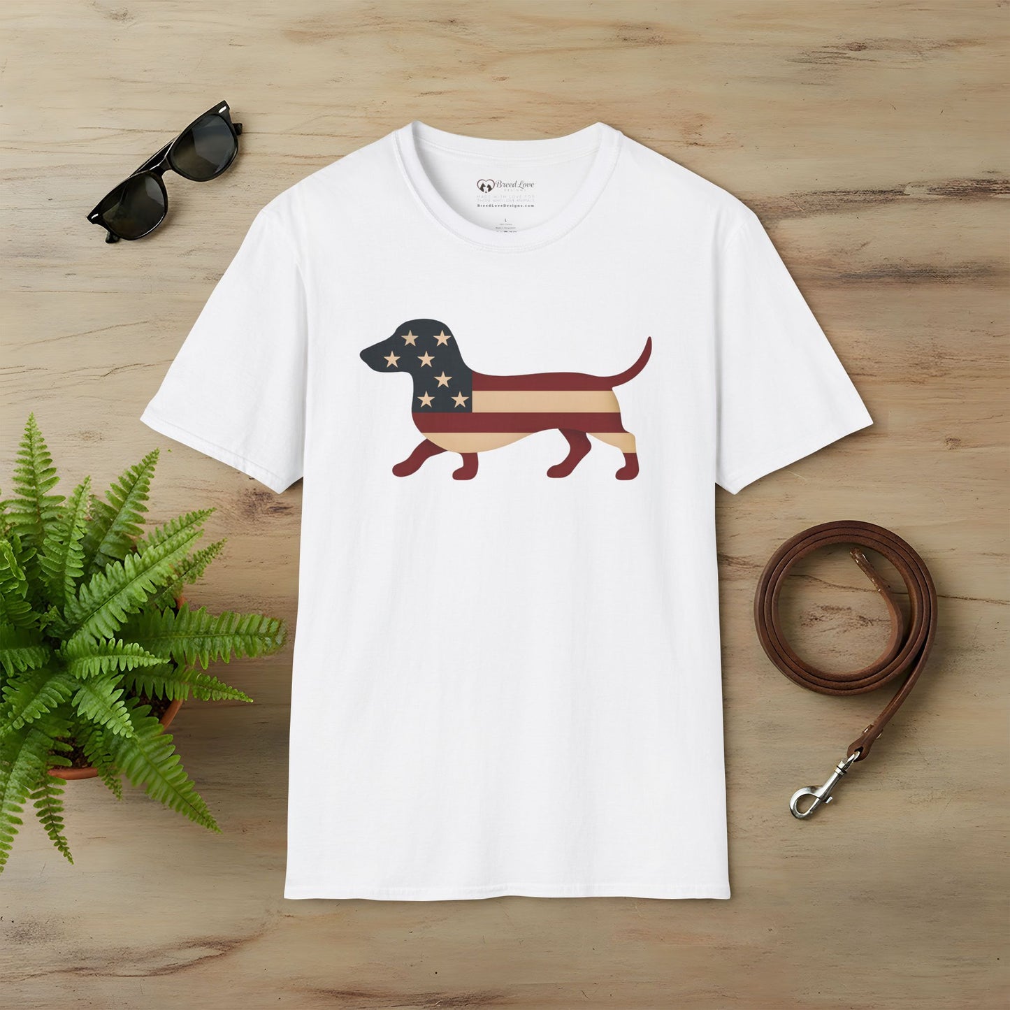 American Flag Dachshund T-Shirt