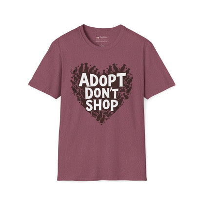 Adopt Don't Shop Dogs and Cats Heart T-Shirt