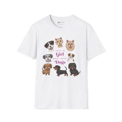Just a Girl Who Loves Dogs T-Shirt