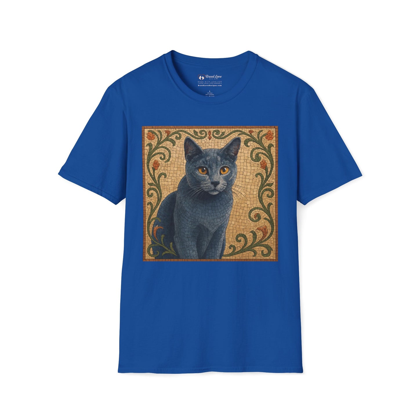 Russian Blue Cat Mosaic T-Shirt