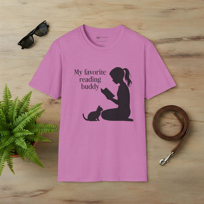 My Favorite Reading Buddy Cat T-Shirt
